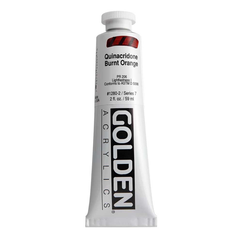 Golden Heavy Body Acrylic Tube 2oz Quinacridone Burnt Orange